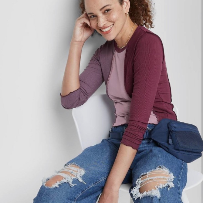 Purple Patch Work Top
